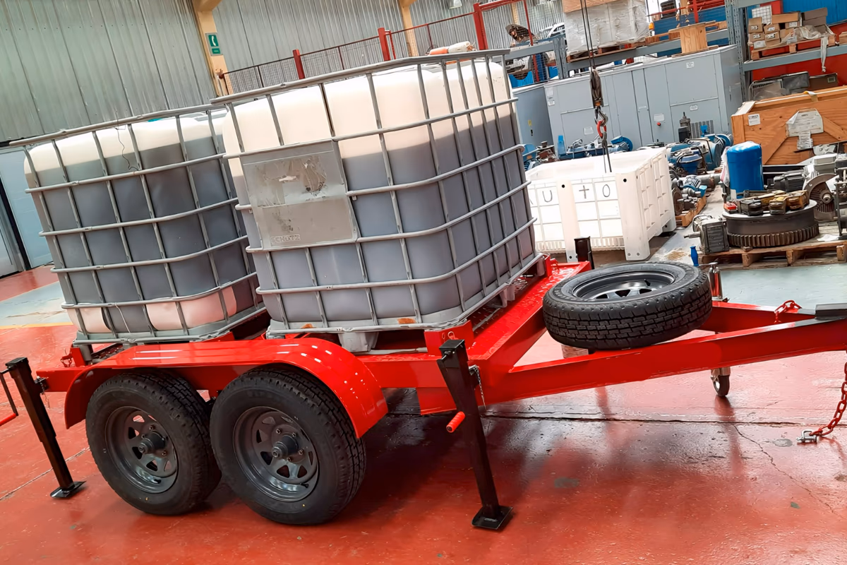 Remolque para tanques IBC